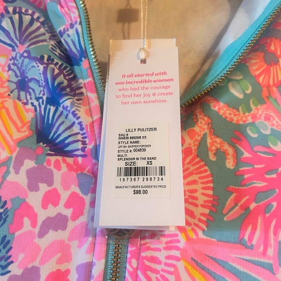 Women's Multicolor Floral Quarter-Zip popover NWT - Picture 3 of 6